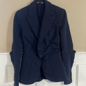 Marina Moscone blazer size 2 navy blue